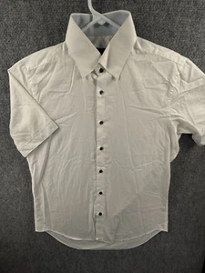 Lanvin Button Up Shirt Short Sleeve Men White Size 100 (medium) Slim Fit Woven - Picture 1 of 17