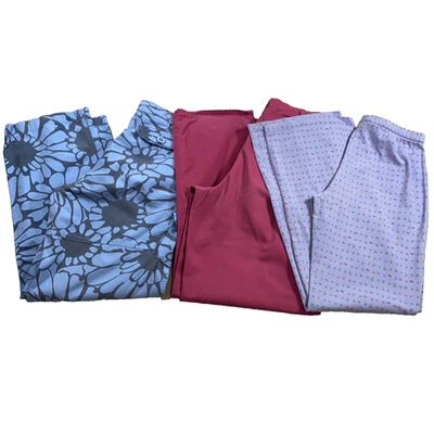 Lote de 3 Pantalones Lands' End Niñas Talla 16 Floral Pierna Recta Bolsillos Carga Foto 1 de 4