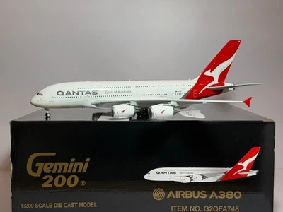 Gemini Jets 1:200 Qantas Airways Airbus A380-800 VH-OQF Silver Roo G2QFA748 Foto 1 de 2