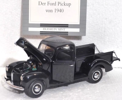 Franklin Mint:  Ford PICK Up von 1940 , schwarz , M 1:24 , Doku , o. OVP - Bild 1 von 4
