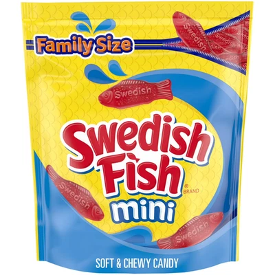 SWEDISH FISH Mini soft & chewy candy, Family size, Bulk candy, 1.8 lb.... - Image 1 of 4