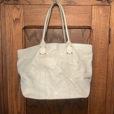 Bolsa tote Etienne Aigner couro cinza verde perfeito claro grande Cottagecore clássica - Imagem 1 de 4