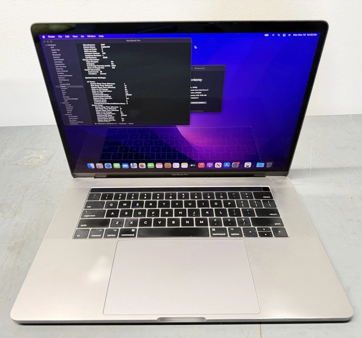 Apple MacBook Pro 16G 1TBシルバー 本体美品箱有り 16インチMacBook Pro 2.4GHz 8コアIntel Core i9 Retinaディスプレイ