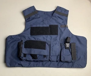 American Body Armor Blue Tactical Vest Carrier Large No Plates Police Security - Picture 1 of 19