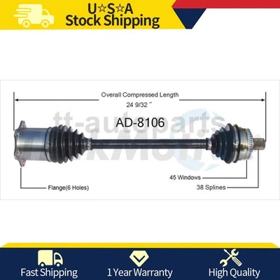 Junta eje CV delantero derecho para Audi A4 Quattro 2008 2007 2006 2005 2004 2003 2002 Foto 1 de 2