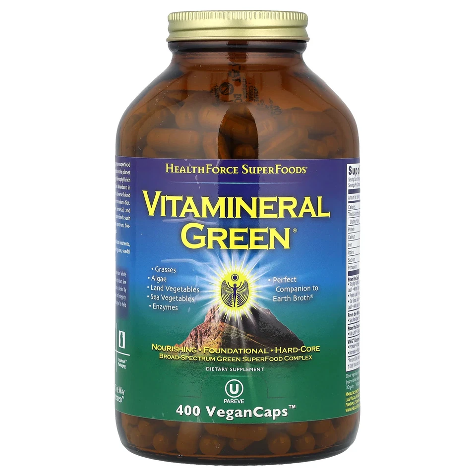 HealthForce Nutritionals Vitamineral Green Version 5.2 400 Vegan Capsules