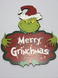 Decoraciones de Navidad Interior Madera Feliz Navidad Letrero Gnomo Pared Colgante Decoración - Imagen 1 de 5