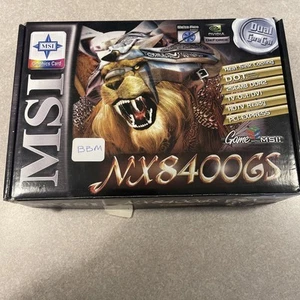 MSI NX8400GS TD256E 256MB VGA DVI Video Graphics Card PCIe Nvidia GeForce AS-IS - Picture 1 of 3