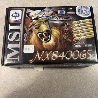 MSI NX8400GS TD256E 256MB VGA DVI Video Graphics Card PCIe Nvidia GeForce AS-IS - Image 1 of 3