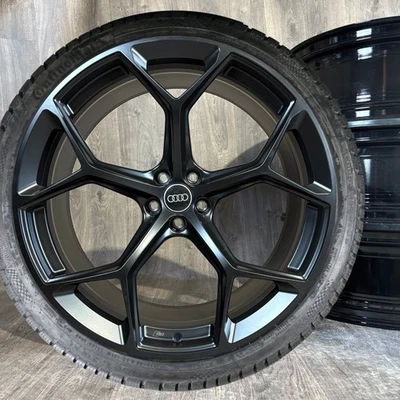 Original Audi RS6 RS7 Felgen 22 Zoll 4K C8 schwarz Winterräder Performance NEU - Bild 1 von 4