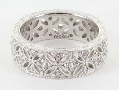 ANILLO EPIFANÍA TACORI IV PLATA ESTERLINA 925 CIRCONITA DIAMONIQUE, TALLA 8 Foto 1 de 4