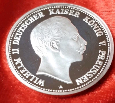 5 Mark Wilhelm II Deutscher Kaiser und König von Preussen 1906 / Prägung 2013/PP - Bild 1 von 4