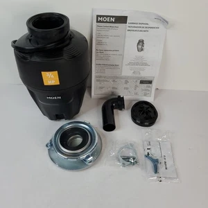 Moen EX75C Garbage Disposal 3/4 HP Host Series – Compact Powerful Black - Picture 1 of 12