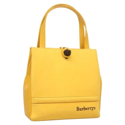 Auténtico bolso de mano Burberrys cuero gamuza amarillo BA3213 Foto 1 de 4