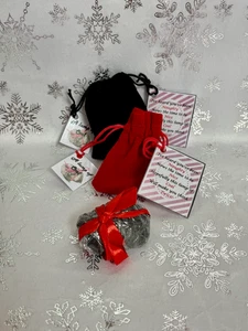 A Real Lump Of Coal Naughty Nice Christmas Stocking Filler Gift Velvet Bag Poem - Picture 1 of 16