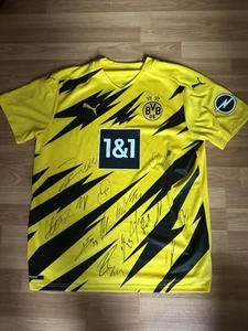 Trikot Borussia BVB 09 Dortmund Autogramme Unterschriften Haaland Sancho etc. - Bild 1 von 20