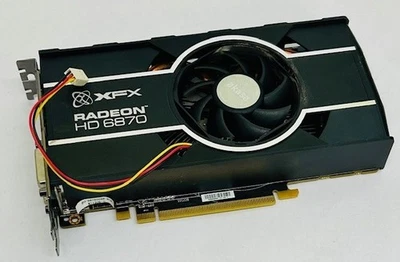 1GB RADEON XFX HD6870 GDDR5 Dual DVI/ HDMI/ Mini-DP PCI-e Graphics Video Card - Image 1 of 4