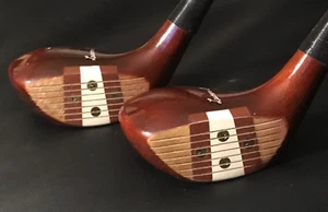 Wright & Ditson Lawson Little Persimmon Wood Set 2&3 Woods ALL ORIGINAL - Picture 1 of 11