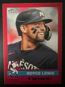 2025 Topps Heritage Royce Lewis #138 Red Border Minnesota Twins - Picture 1 of 2