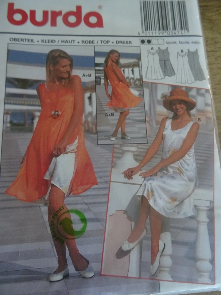 PATRON BURDA 2  CREATIONS ROBE ETE LEGERE  34 AU 44 N°3474 - Photo 1/1