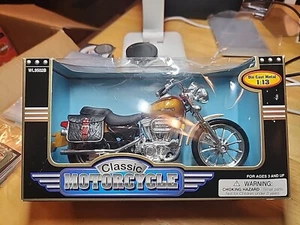 CLASSIC MOTORCYCLE RARE RED & GOLD 1:13 SCALE DIECAST METAL #WL95O2B NEW - Picture 1 of 7