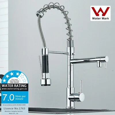 WELS Chrome Kitchen Tap Pull Out Mixer Taps Sink Basin Faucet Vanity 360° Swivel - image 1 of 4