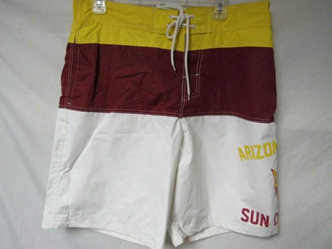 Arizona State Sun Devils Mens Size Large Screened Swim Trunks C1 321 Cover