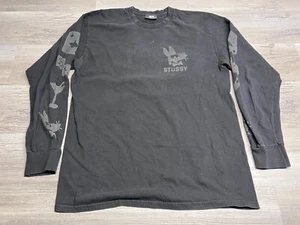 Stussy T-Shirt Stay Paid Cool Rat Reflective Graphic Long Sleeve Skater Tee Sz M - Picture 1 of 7