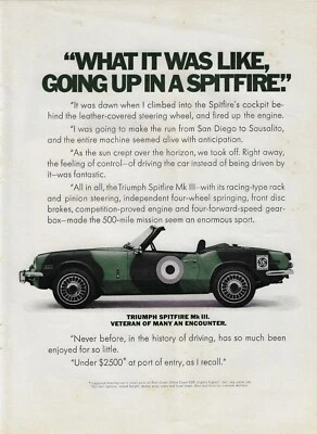 1970 Triumph Spitfire Mk III Machine Alive with Anticipation Original Print Ad - Image 1 of 2