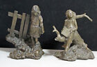 Bronze Bookends Boy And Girl Dreamer & Reverie By Ron Chapel