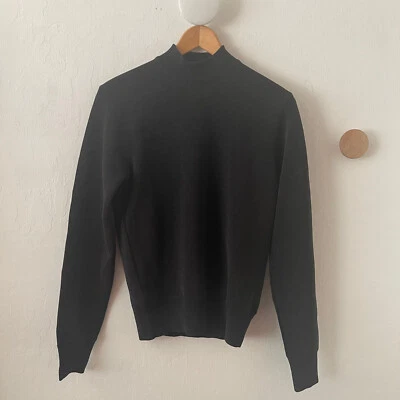 Suéter TOM FORD Lurex Cuello Simulado Brillo Seda Talla 44 IT Pequeño Negro $2390 RARO NUEVO Foto 1 de 4