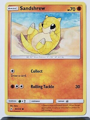 Sandshrew 83/214 LP - Unbroken Bonds Sun Moon Pokemon Card $1 Combined Shipping
