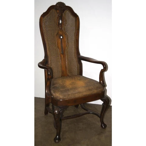 LATE 19TH CENTURY GEORGE III STYLE MAHOGANY ARMCHAIR (AF2-199) Cover