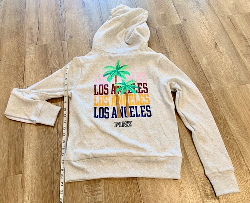 UNDERCOVER Felpa con cappuccio e zip nuova con etichette limitata Victoria's Secret rosa CALI grigia Los Angeles XS $69 95