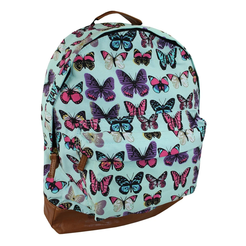 Mochila Mariposa Mochila Escuela Colegio Universidad Bolso Estampado Azul Claro Foto 1 de 3