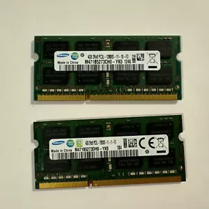 2x SAMSUNG 4GB 2Rx8 PC3L 12800S Laptop Memory Ram Used Perfect Condition - Picture 1 of 2