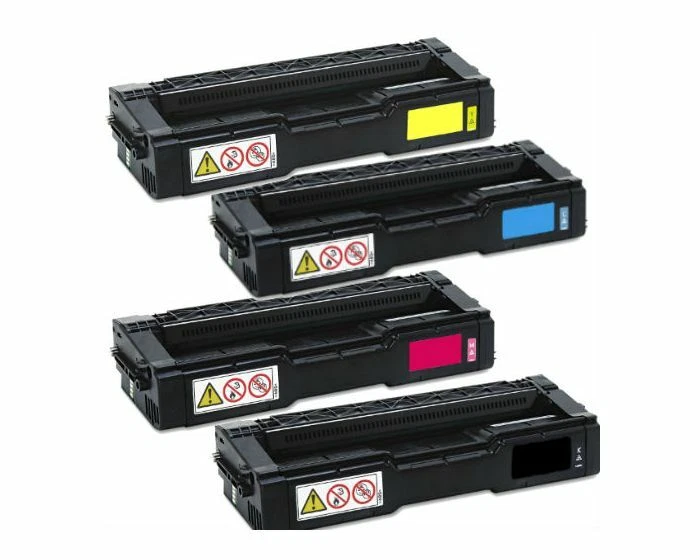 Noir/Cyan/Magenta/Jaune Compatible Pour Ricoh Sp C220/Sp C221N/Sp C222/Sp C240 - Photo 1/1