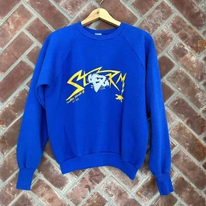 Vtg Indiana University Wilkie Dorm Crewneck Sweatshirt Size Large 1987 1988 80s - Picture 1 of 8