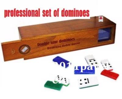 DOMINOES GAME Cuban Domino Game Profesional Doble Nine, Domino Doble Nueve Cubano red/blue/gre