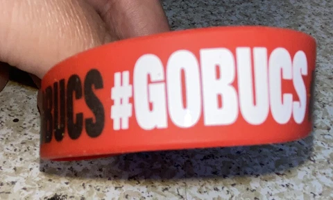 Reversible Tampa Bay Buccaneers Bracelet Wristband Fire The Cannons Go Bucs Cover