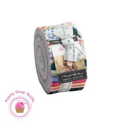 Moda CHICKADEE Create Joy JELLY ROLL 40 strips Quilt FABRIC Watercolor - Image 1 of 4