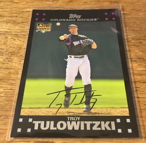 2007 Topps Troy Tulowitzki Rookie RC #135 Colorado Rockies baseball card