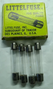 Lote of 4 Littelfuse 312 5A 250V 3AG Fuse Catridge box - Picture 1 of 1