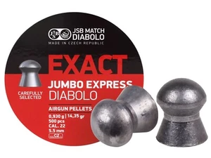 JSB Match 500 Count EXACT JUMBO EXPRESS Domed 5.5mm .22 Caliber Airgun Pellets - Picture 1 of 3