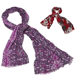 $30.00 Curations Caravan Printed Scarf with Fringe 202012MJ (Grey Animal) $14.95 - Picture 1 of 2