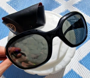 Gafas de sol Ray Ban 'RB 4062 601/71' negras pulidas hechas en Italia en muy buena condición ***RARAS - Imagen 1 de 13