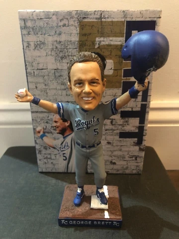 George Brett 3000 Hits 2017 Kansas City Royals SGA Bobblehead, Helmet Cap Tip Cover