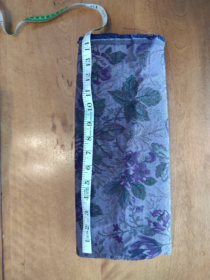 Dusty Lavender w/ plum & sage green tapestry fabric squares (2) - Image 1 of 1