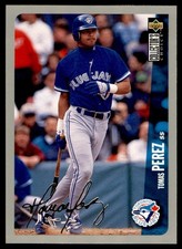 1996 Collector's Choice Silver Signature #744 Tomas Perez Blue Jays *4940