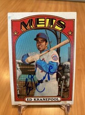 1972 Topps Ed Kranepool #181 Signed Autographed Card New York Mets Baseball Card